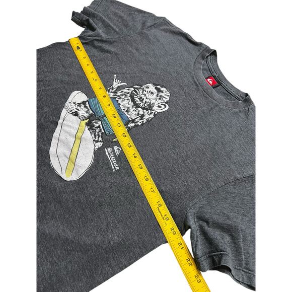 Vintage Y2K Quiksilver black T-shirt Monkey surf Print men size Large 2000’s - Picture 5 of 9